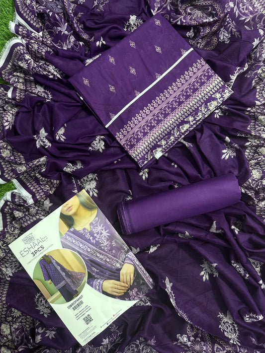 Salitex Eshal (D.C:-SSW8U3P444) 3Pcs Unstitched Printed Lawn Collection