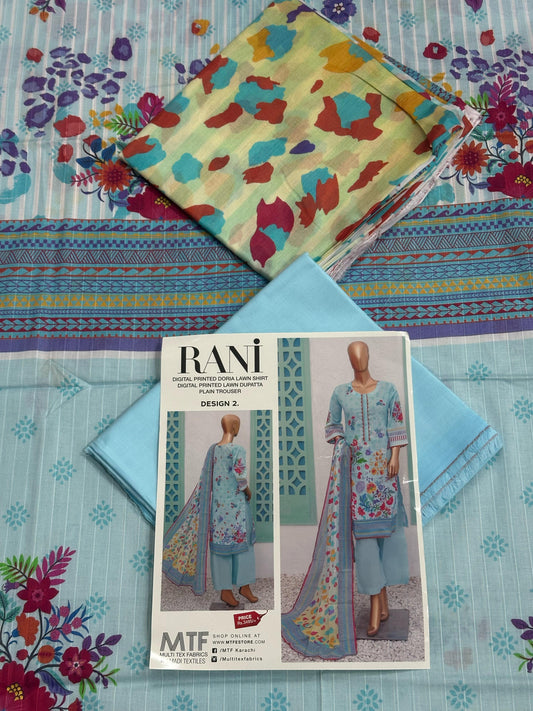 RANI DORIA PRINTED LAWN 3P by MTF