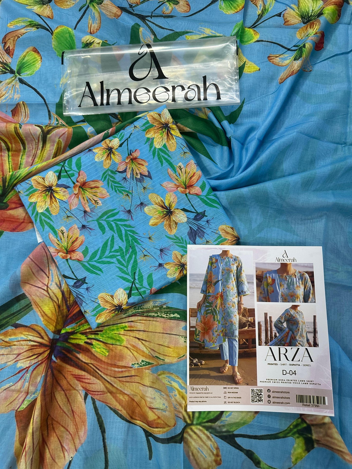 Almeerah ARZA – PRINTED D-04 2PC Premium Lawn Collection