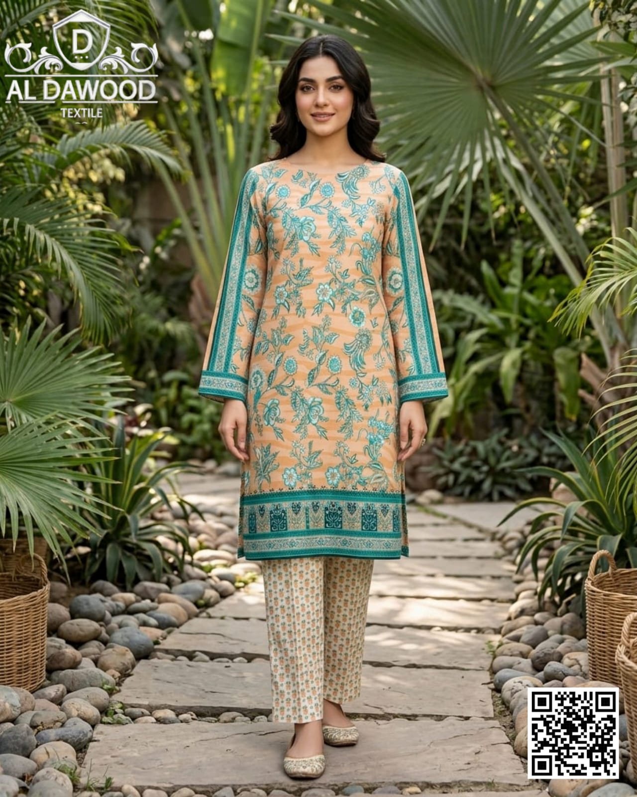 Al Dawood Design #10 Textile (S+T) Unstitched Printed Collection