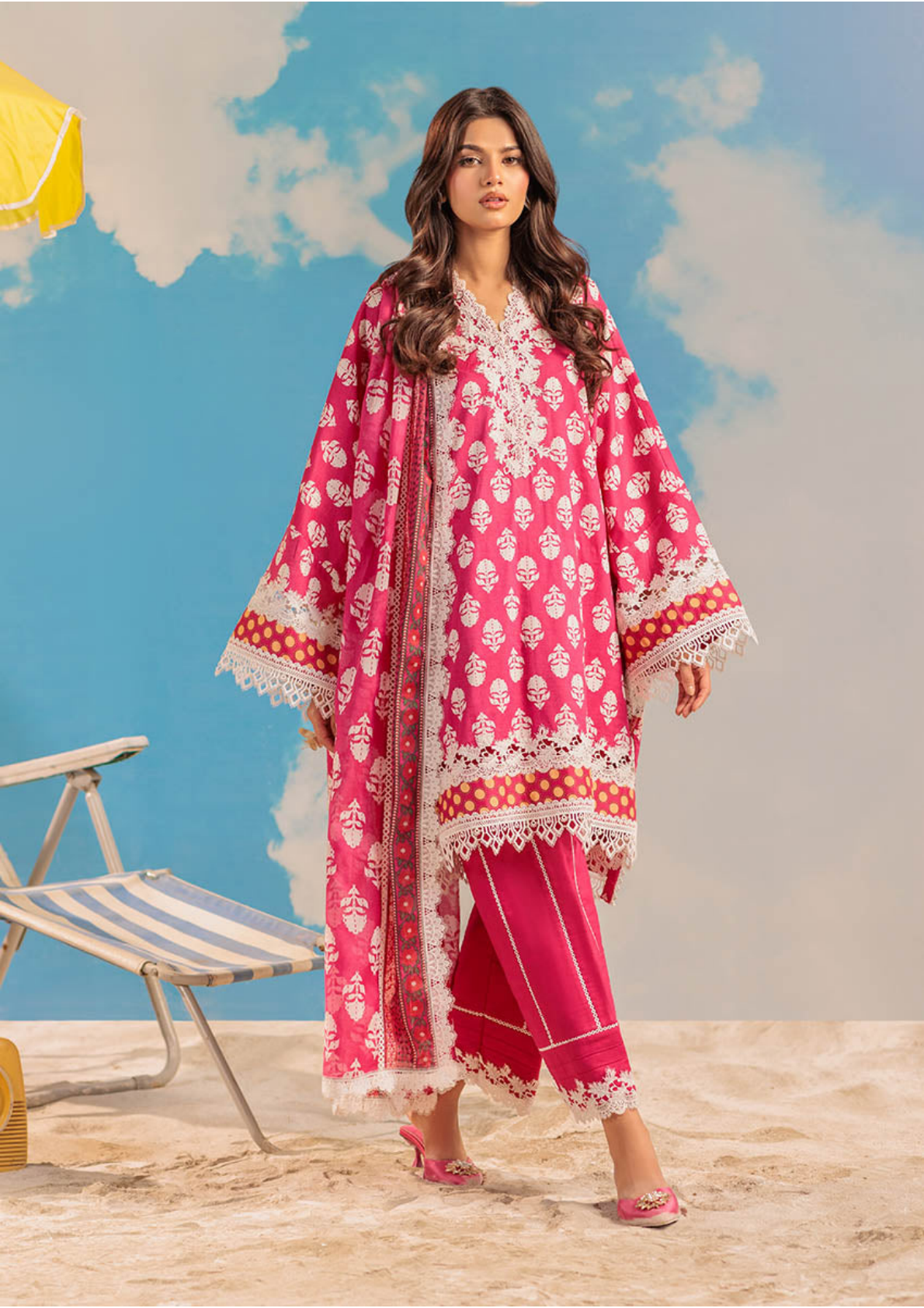 BONANZA DORIA LAWN UNSTITCHED 3 PIECE โก๐๐