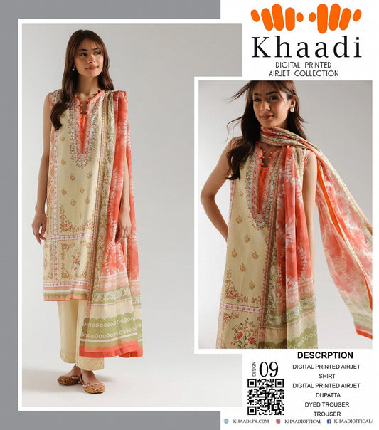 Khaadi Unstitched Lawn 3 Pieces in Wholesale Price π₯π§‘