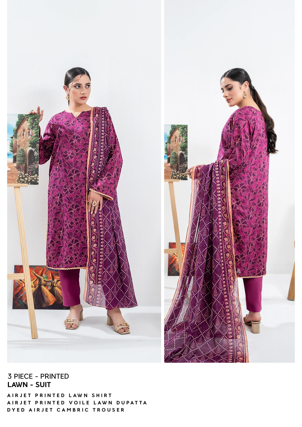 Zesh Unstitched Lawn 3 Piece 100% Original 🔥❤️