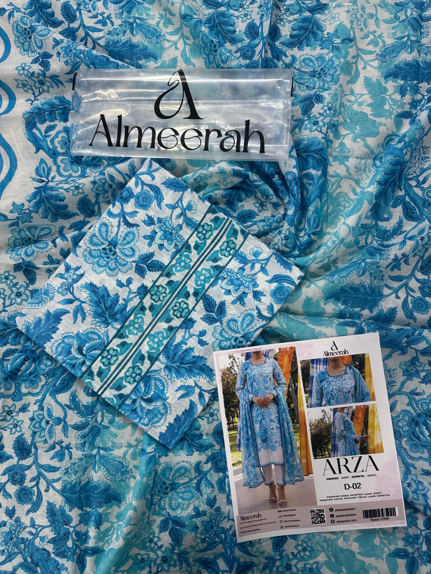 Almeerah ARZA – PRINTED D-02 2PC Premium Lawn Collection