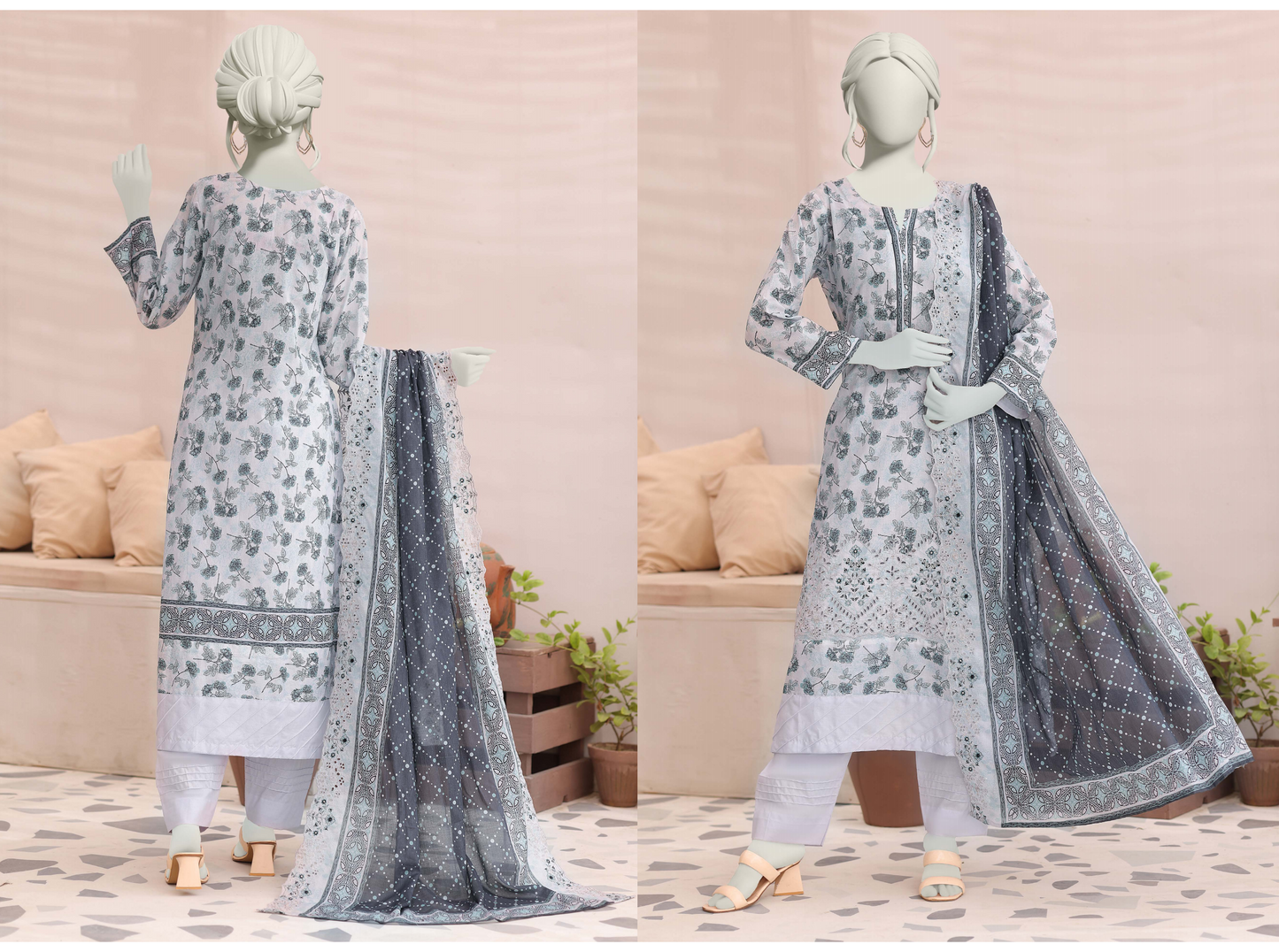 š§”š„ ALMEERAH FLORENCE Embroidery Cutwork Dupatta 3 Pieces š„ā¤ļø