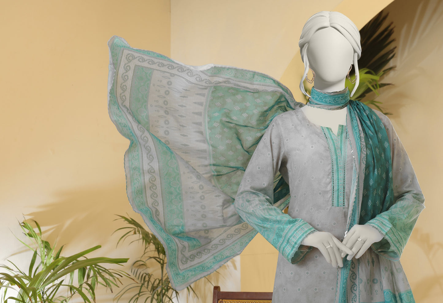 Almeerah Floral 💯% Original 3PC Unstitched In Wholesale Price