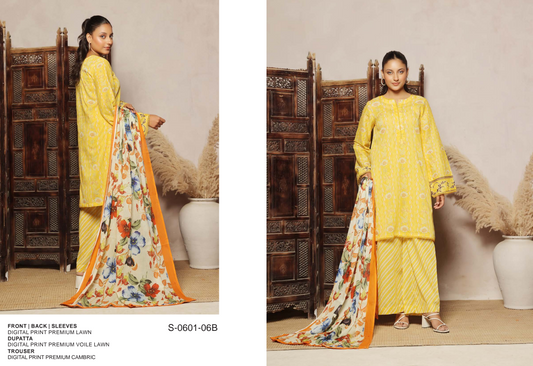 MoosaJee 100% Original Unstitched 3Pcs 🥳🔥