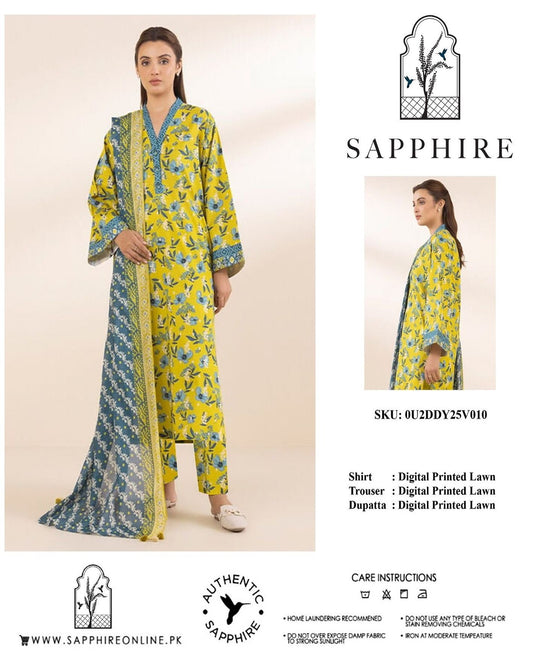 SAPPHIRE LAWN 3PCS UNSTITCHED 🔥👌❤️