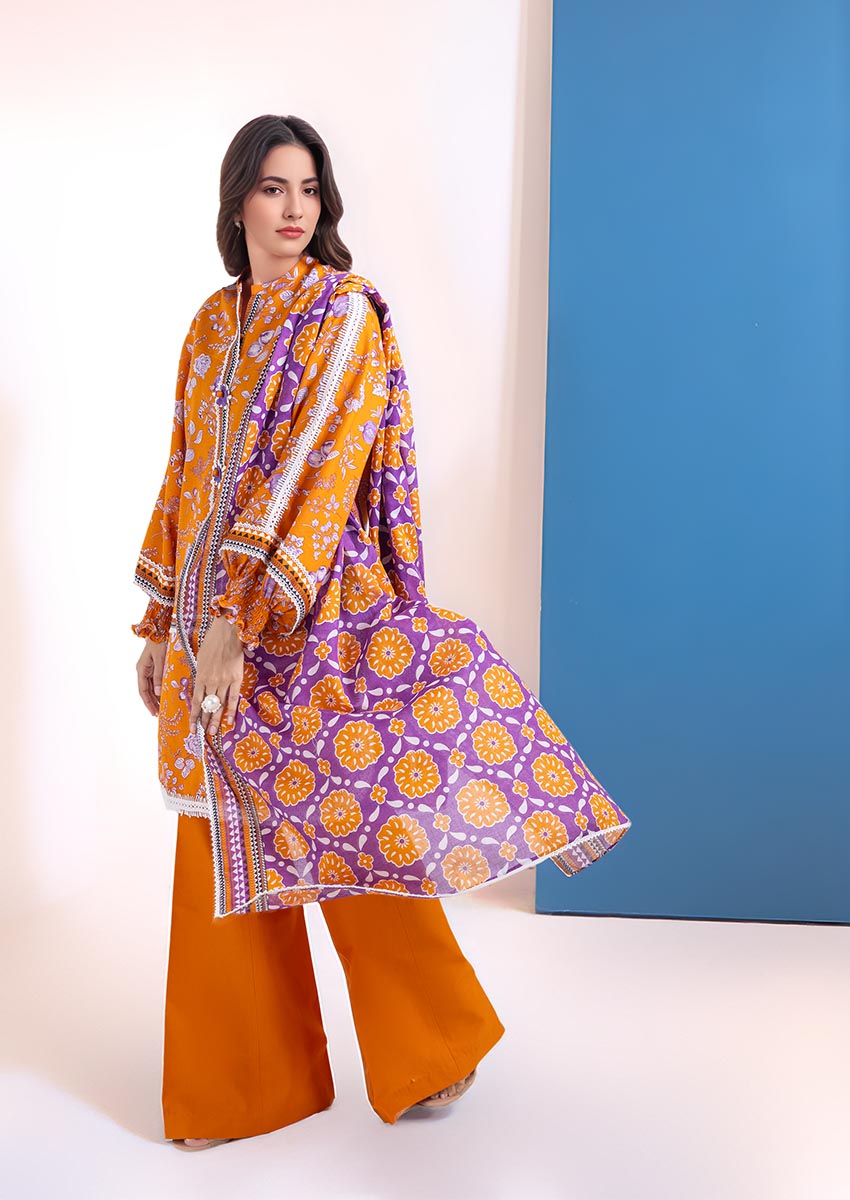 Bonanza Satrangi Unstitched Pumpkin - 3 Pc (WSS25P3072)