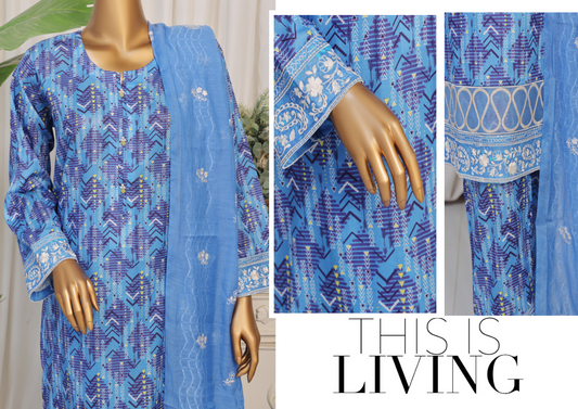 Aifa Azure Stitched Embroidery Collection ๐งต๐