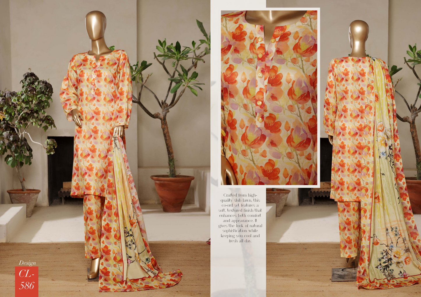Ego Doria Lawn Unstitched AllOver 3Pcs ππ
