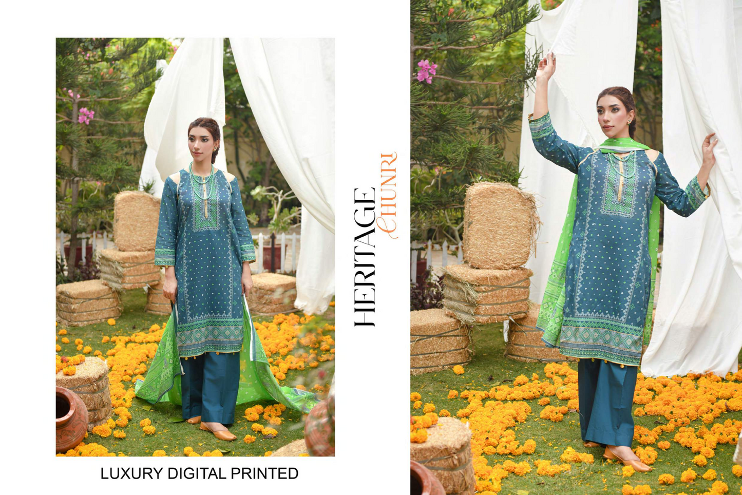 MoosaJee 100% Original Heritage Chunri Unstitched 3Ps๐๐ฅ