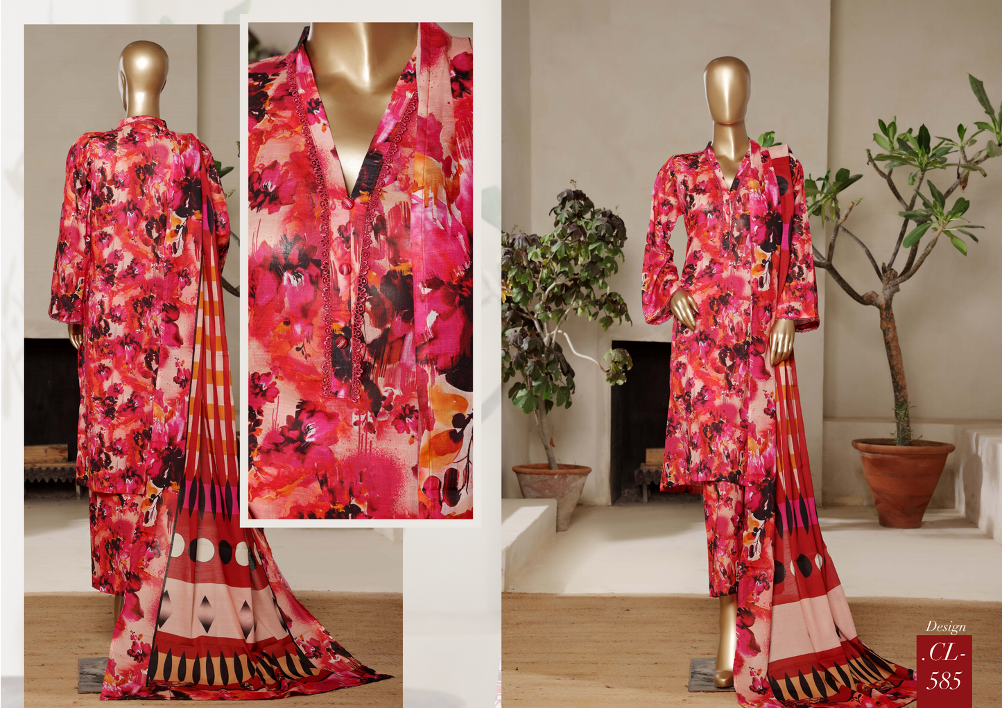 Ego Doria Lawn Unstitched AllOver 3Pcs ππ