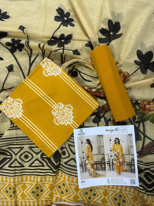 Inaaya Ali Lawn 3 Piece Collection 2026 By Arham Textile