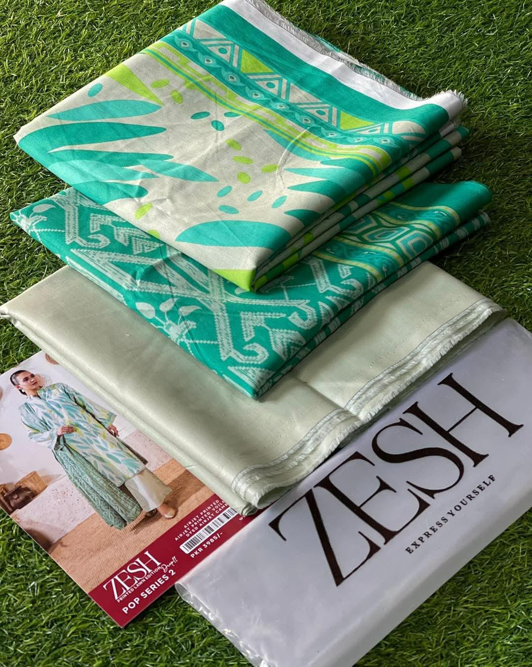 Bundle Of Zesh Unstitched Lawn 3 Piece in Wholesale Price 100% Original 🔥❤️