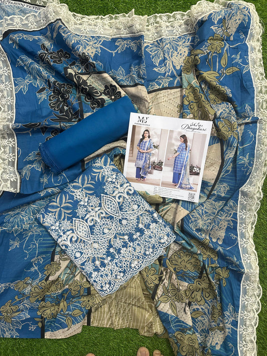 MOOSA JEE DHAGAKARI EMBROIDERED UNSTITCHED 3PCS COLLECTION