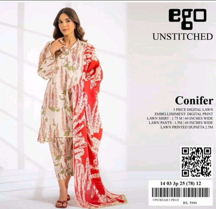Ego Shirt Dupatta Lawn 2Pcs π₯