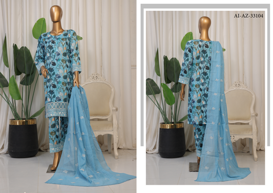 Aifa Azure Stitched Embroidery Collection ๐งต๐