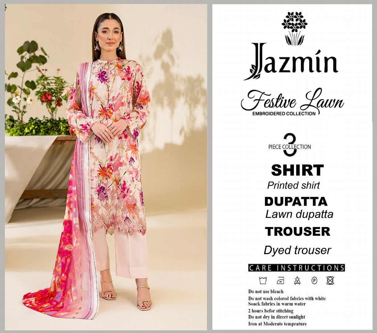 Jazmine Lawn Unstitched 3 Pieces ❤️🔥 Volume 2