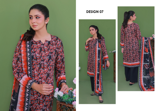 LEAVES By Jawed Arts®️ 🌿  ✨ Premium Unstitched 3pcs Printed Collection ✨