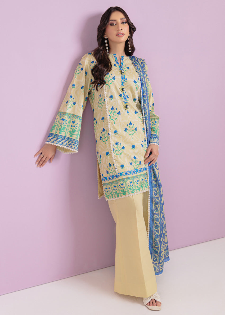 Bonanza Satrangi Unstitched Carved Floral - 3 Pc (WU3PPBS25LIUN08)🔥🥰