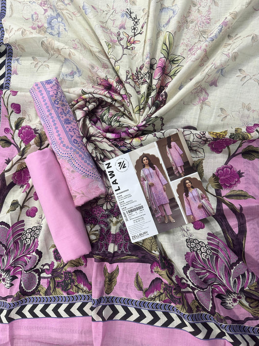 Zellbury (D.C:- WUS26X31023) Unstitched 3pcs Lawn Collection