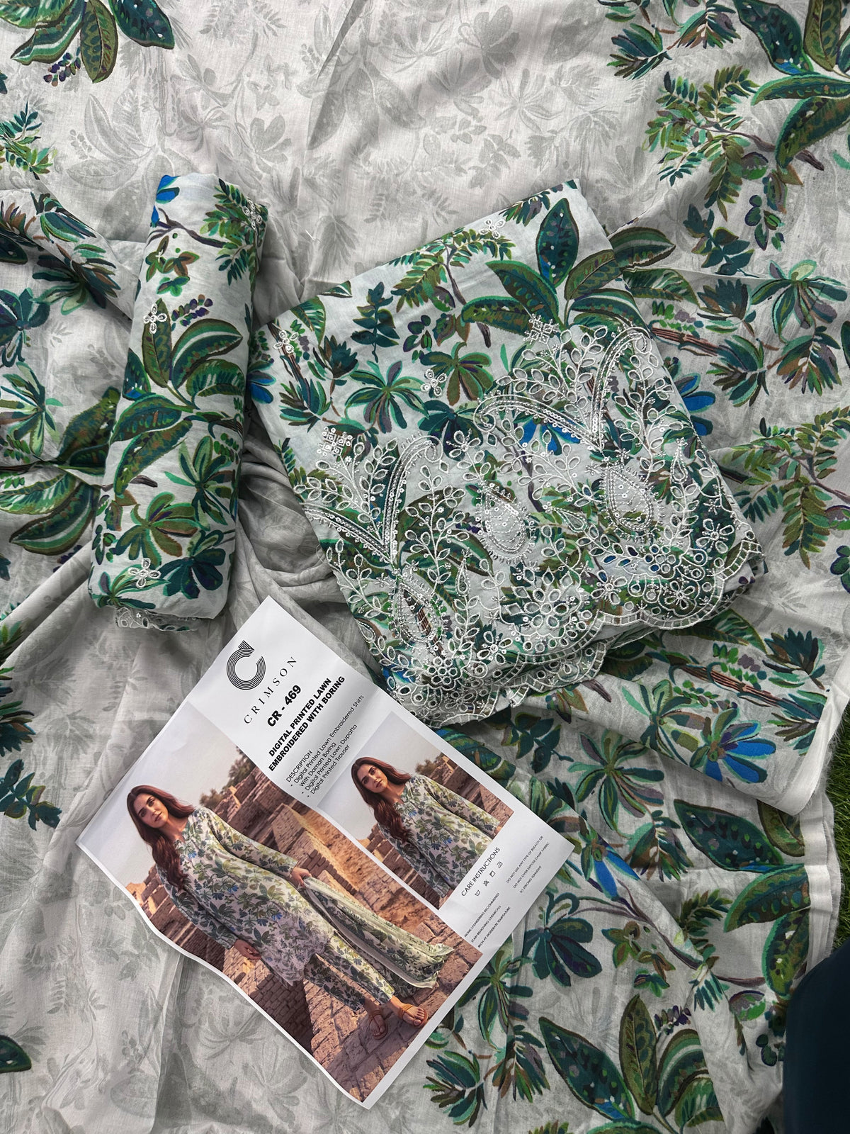 CRIMSON CR-469 DIGITAL PRINTED EMB LAWN