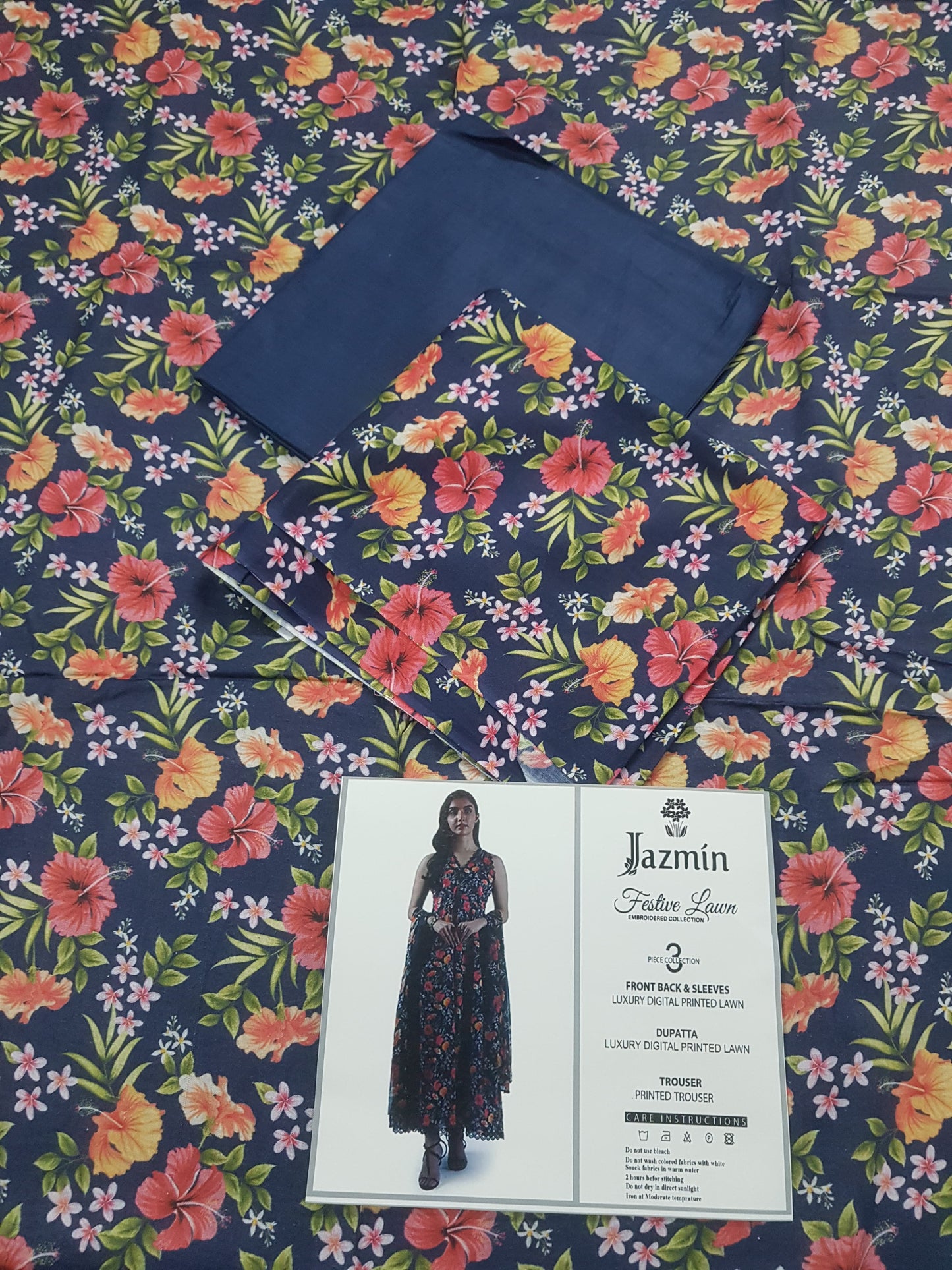 Jazmine Lawn Unstitched 3 Pieces ❤️🔥