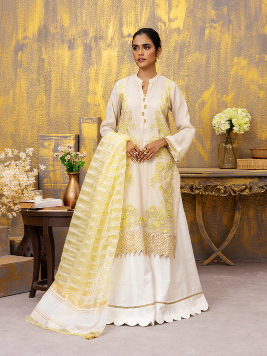 Salitex fancy Base with Zari Orgnaza dupatta 3P WK-01144UT