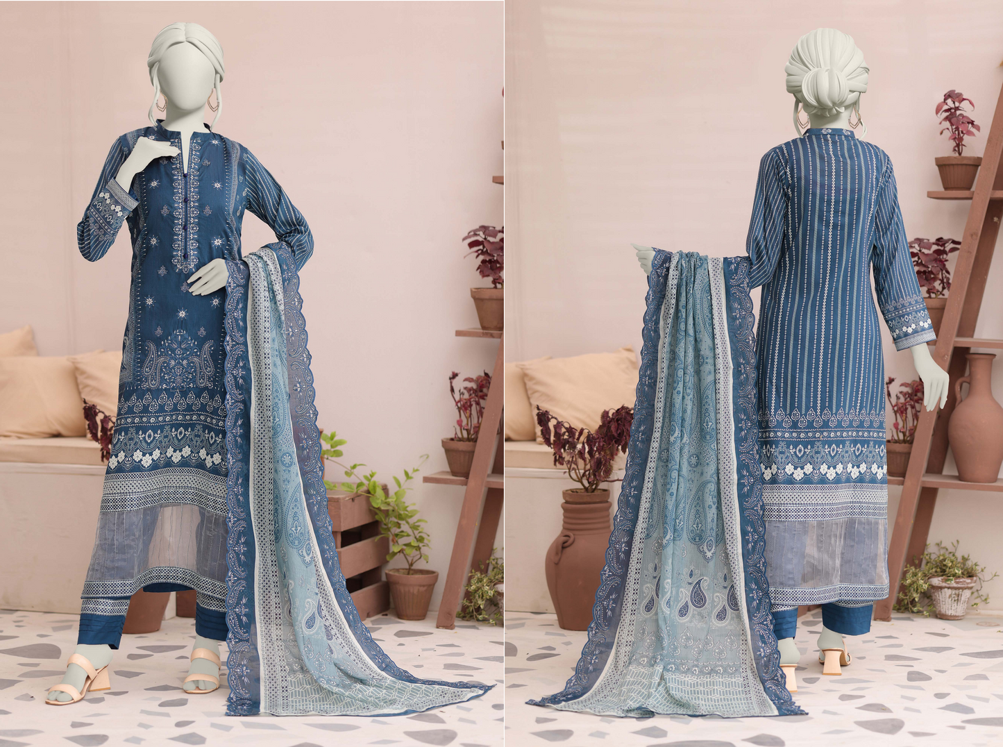 š§”š„ ALMEERAH FLORENCE Embroidery Cutwork Dupatta 3 Pieces š„ā¤ļø
