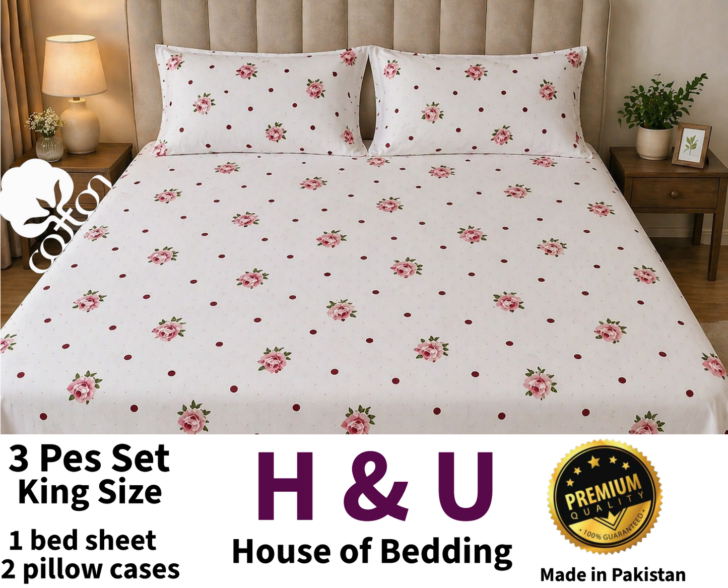 H&U Double Bed Bedsheet