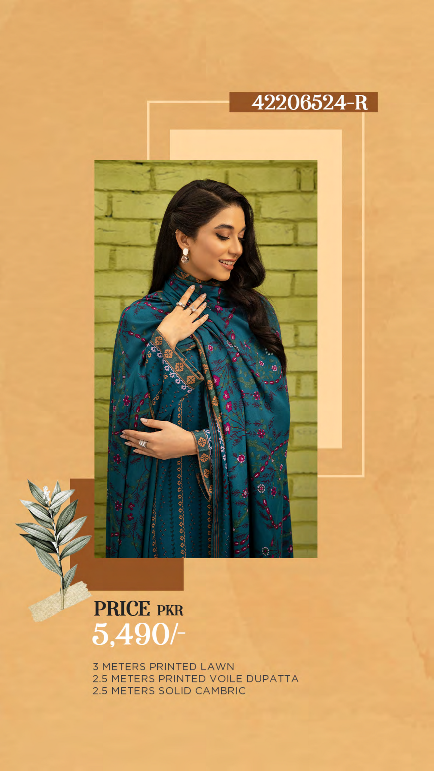 Nishat Unstitched Lawn 3 Piece ✨✅