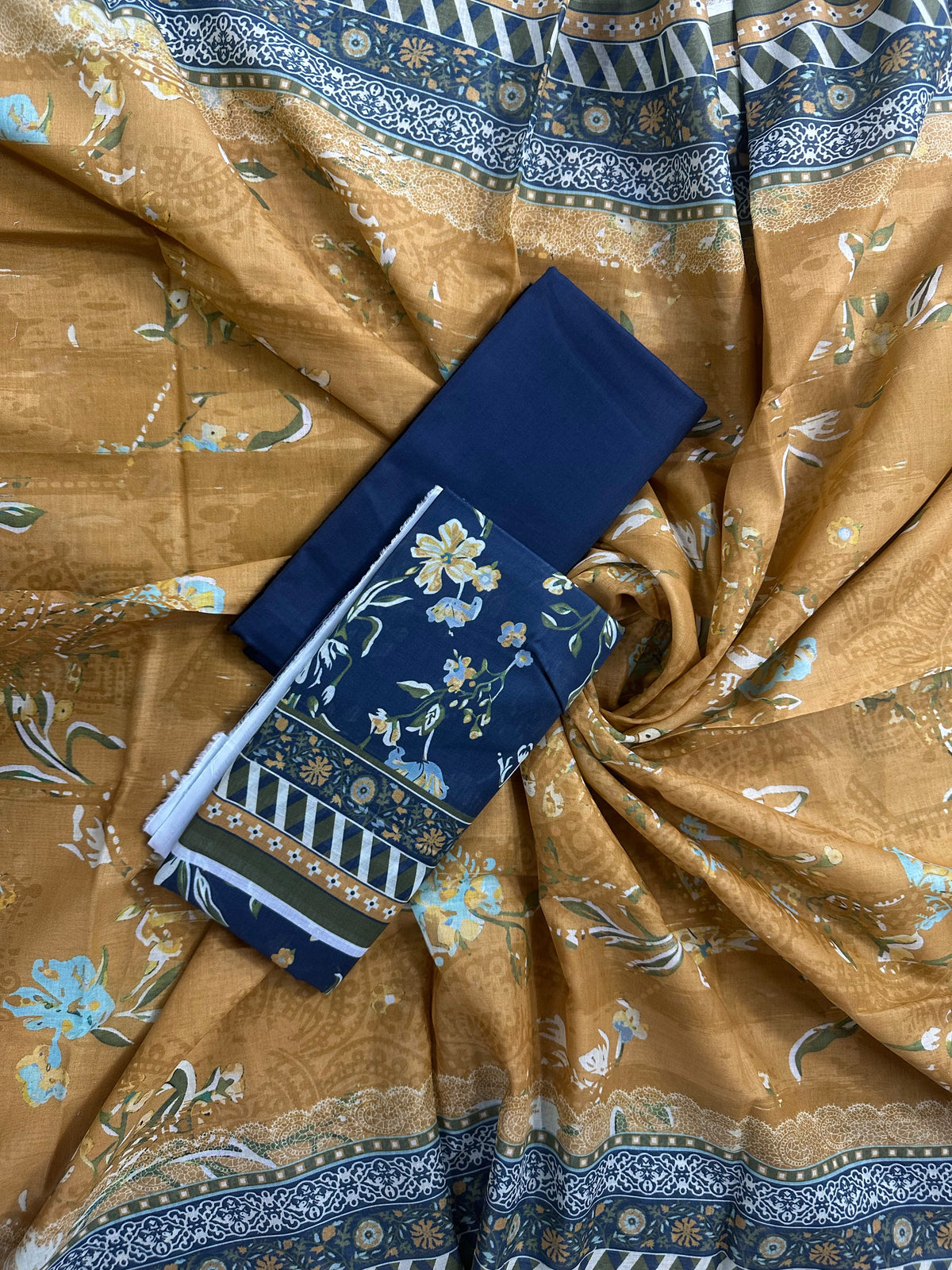 Bin Saeed By Zaman Teal Printed 3Pcs