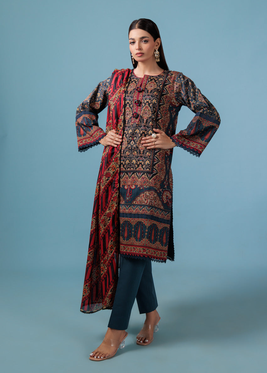 Bonanza Satrangi Unstitched Eclipse - 3 Pc (WU3PPBS25LIUN77) 🔥🥰