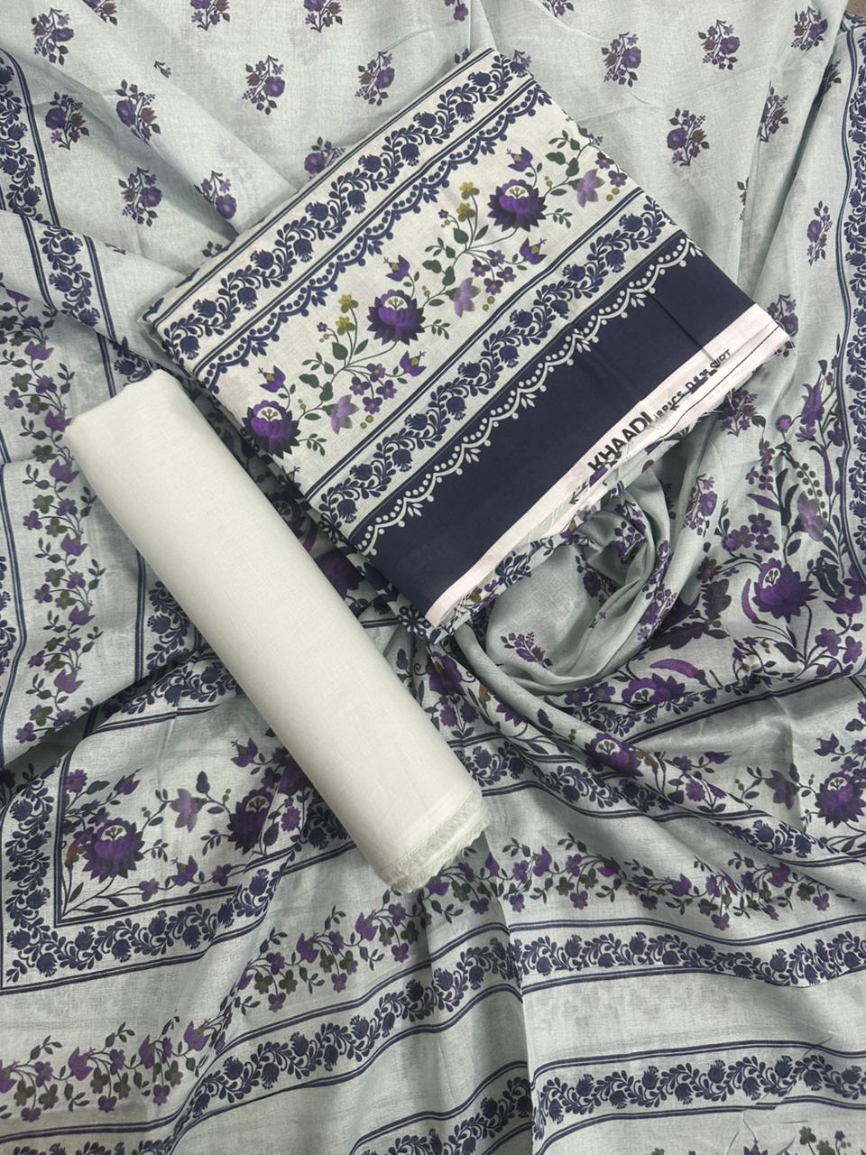 Khaadi Soft Mint Printed 3Pcs