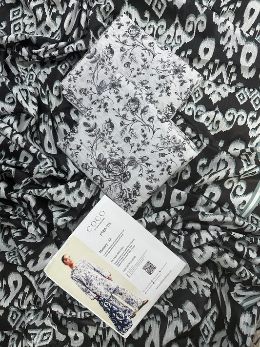 COCO Mustery - 7A - PRINTS 3PCS UNSTITCHED COLLECTION