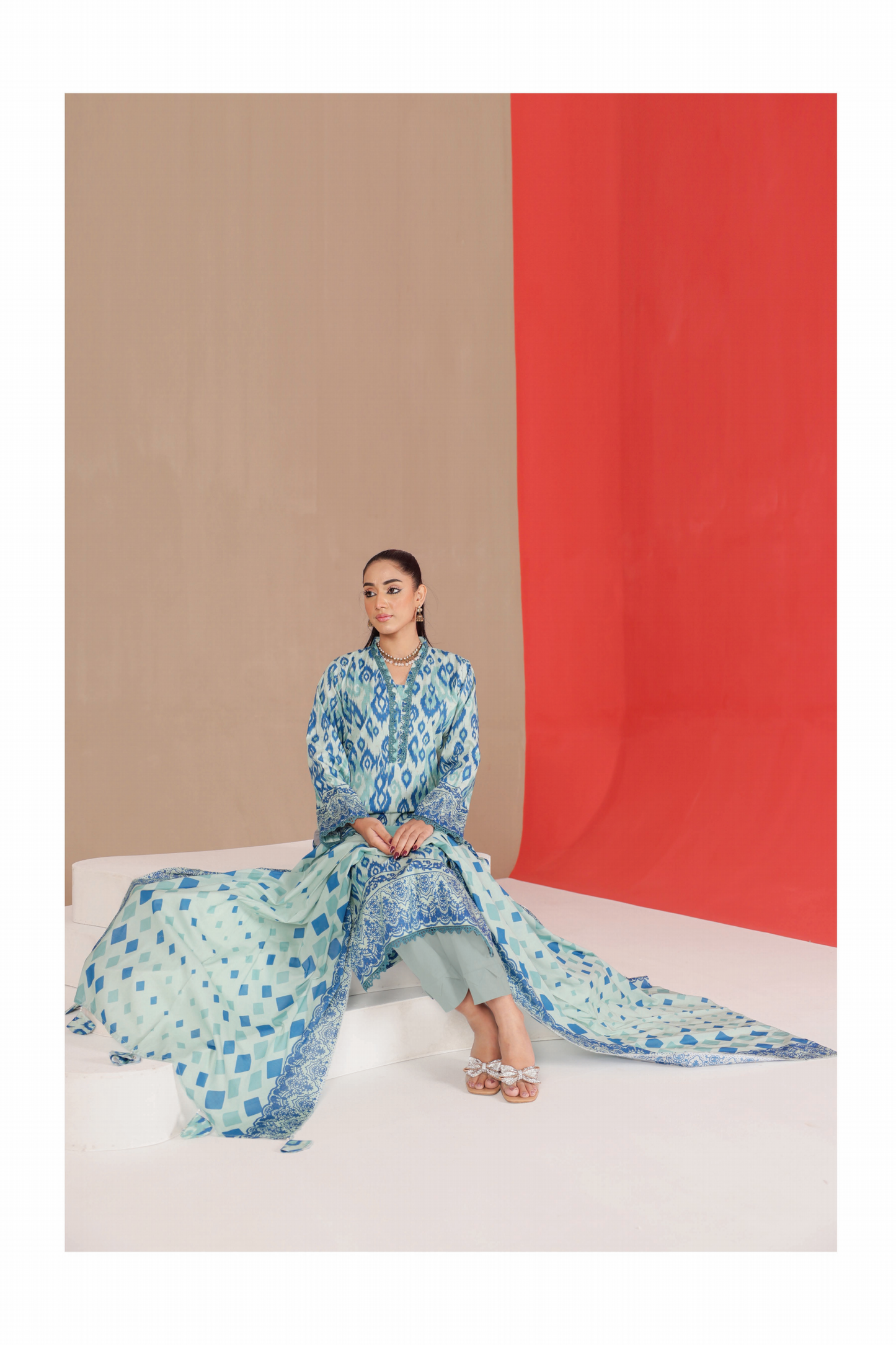 Flat 50% Off Lamisah Jade Broshia Jacquard 100% Original Lawn Unstitched in Wholesale π₯³π―β
