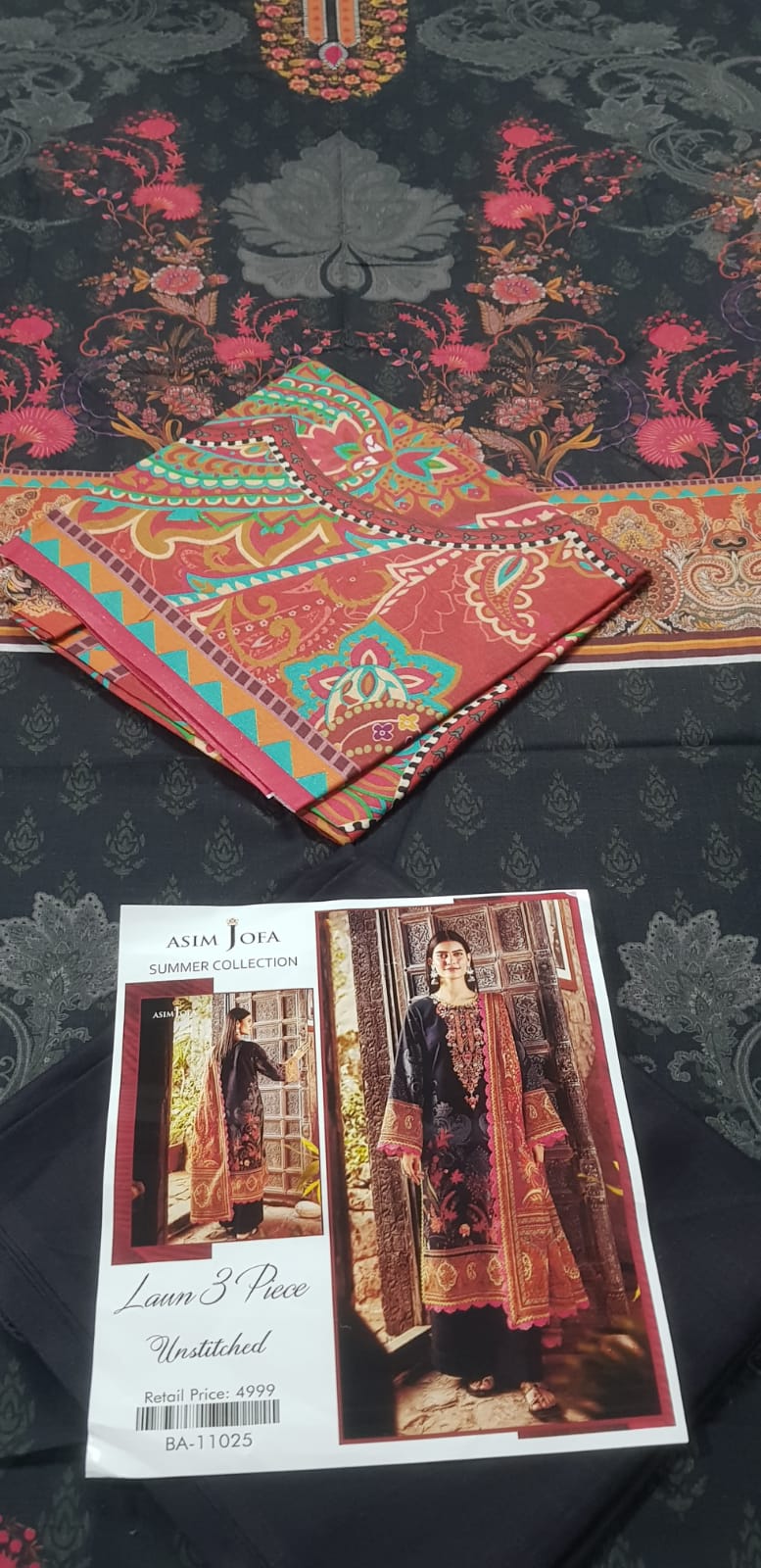 Asim Jofa Lawn Printed 3PC In Wholesale Price