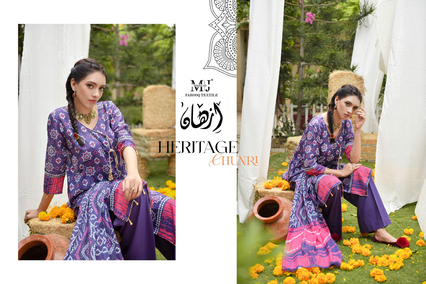 MoosaJee 100% Original Heritage Chunri Unstitched 3Ps๐๐ฅ