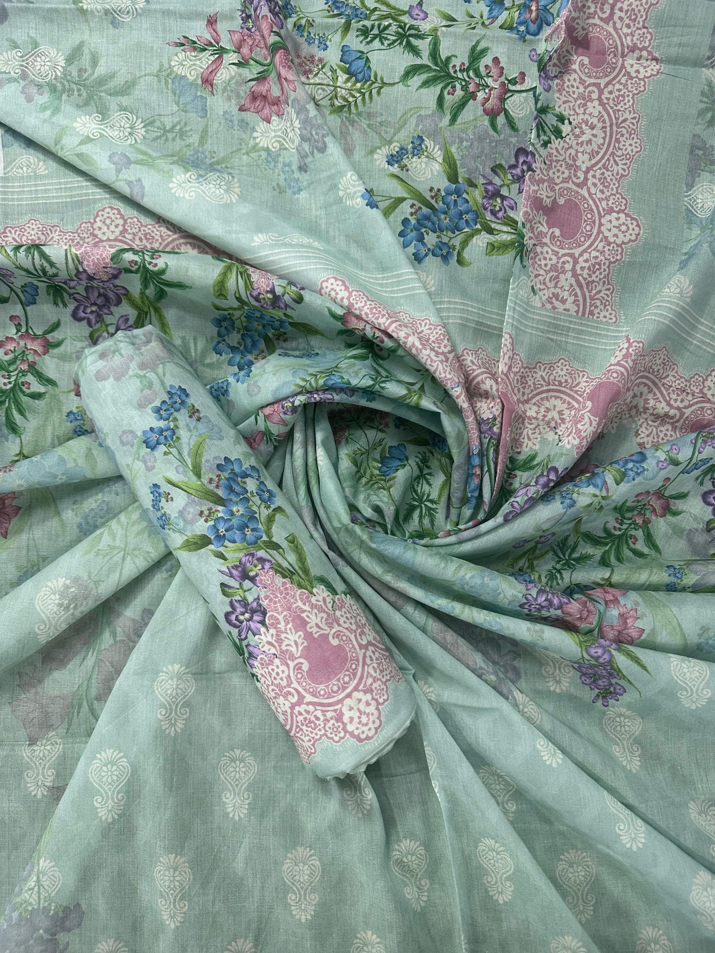 Al Dawood Textile D#12 (S+T) Unstitched Printed Cordset Collection