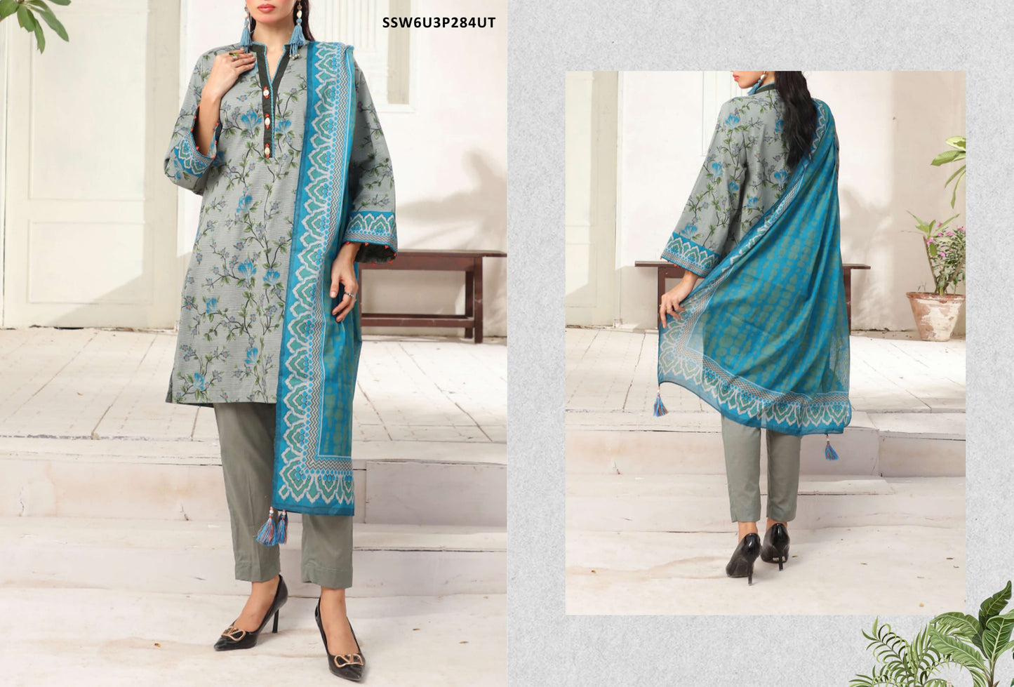 Salitex Silkoria Doria 100% Original Lawn Unstitched 3 Pieces ❤️