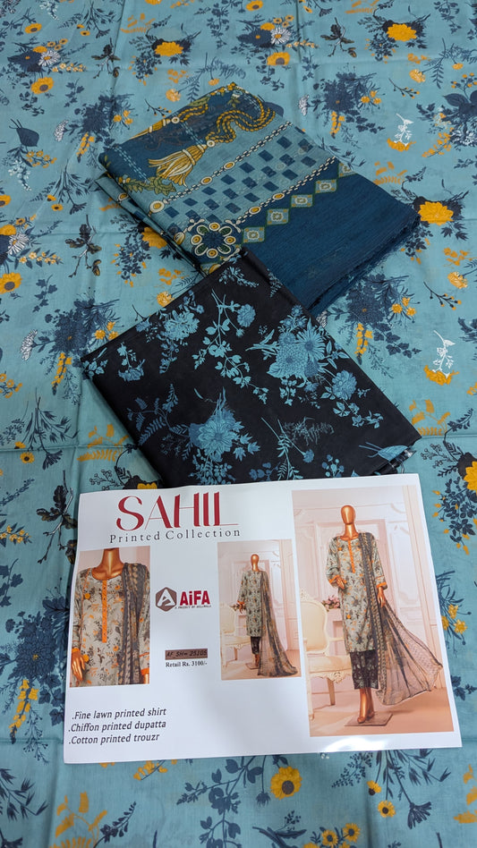 Sahil by AIFA Printed Lawn Un-Stitched 3P in wholesale Price