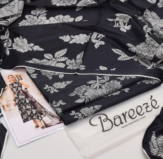 Bareeze Unstitched Lawn 90/70 Quality 3 Pieces