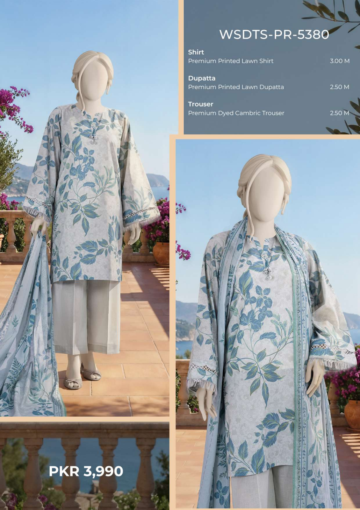 MTJ Original Printed Lawn β Summer 2026 Design# WSDTS-PR-5380