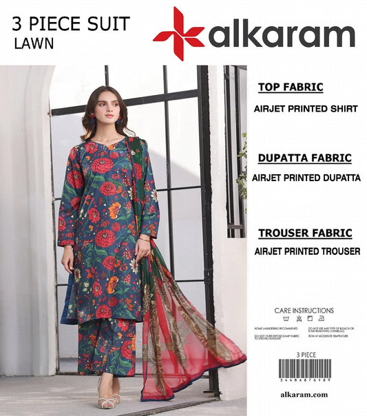 Alkaram Unstitched Lawn 3 Pieces in Wholesale Price 🔥❤️