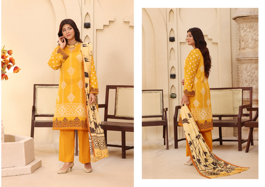 Inaaya Ali Lawn 3 Piece Collection 2026 By Arham Textile