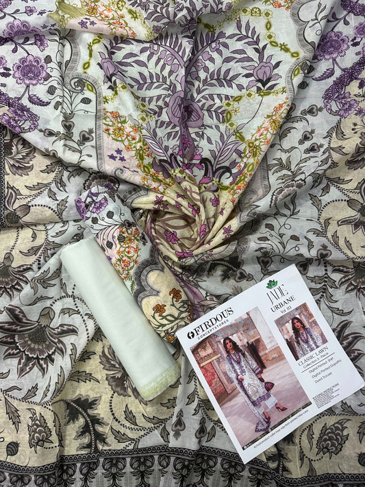 FIRDOUS JADE White 3-Piece