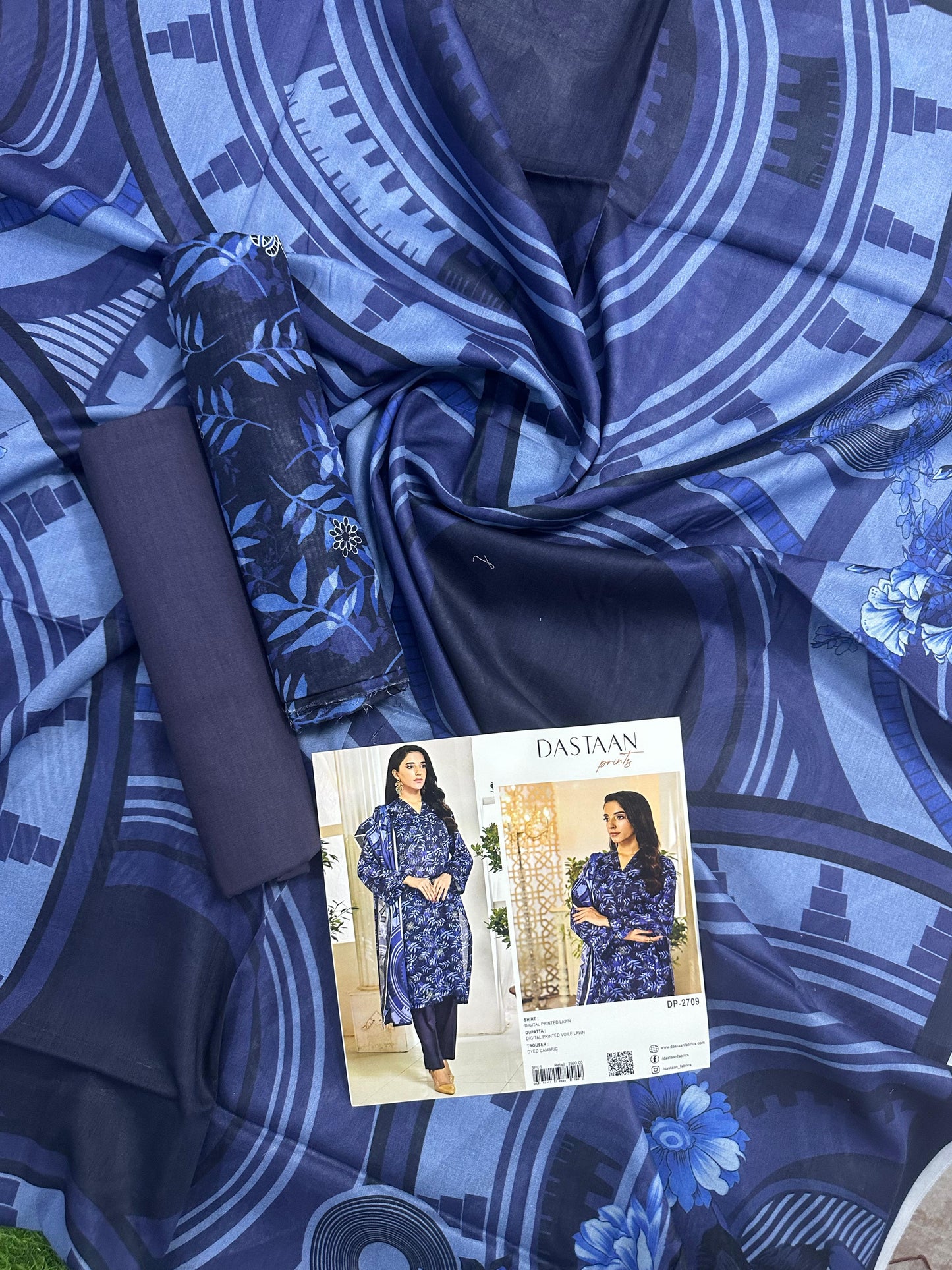 DASTAN Original Lawn 3 Piece Unstitched Collection Design No: 2709