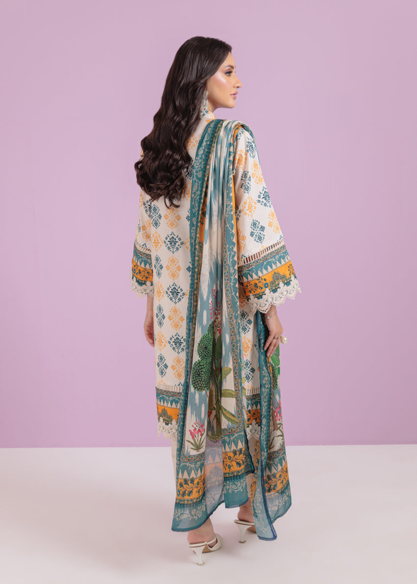 Bonanza Satrangi Unstitched Tropical Whisper - 3 Pc (WU3PPBS25LIUN03)