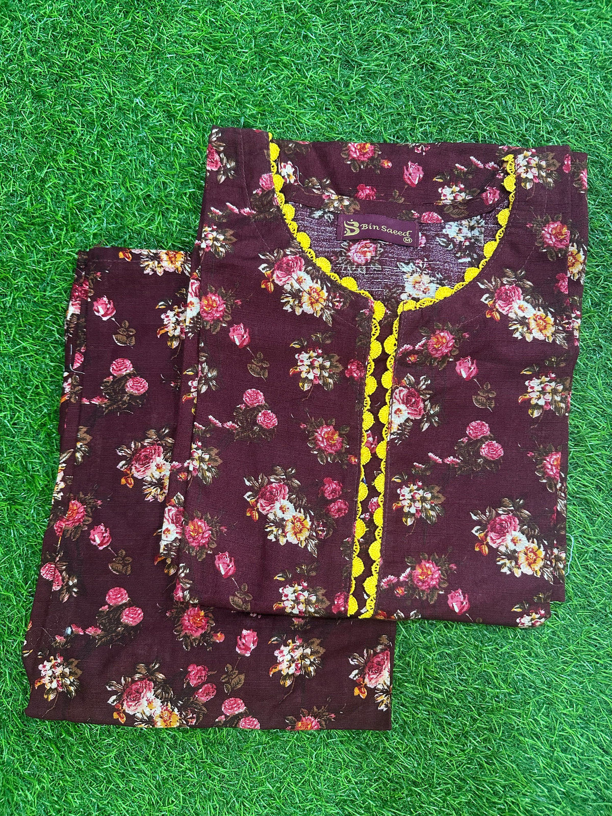 Khaadi Maroon Flora Stitch 2Pcs